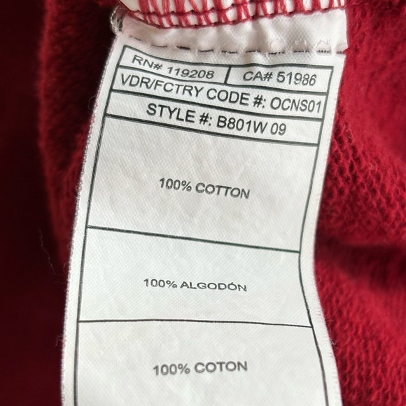 Tennessee Titans Red Long Sleeve Pullover Sweatshirt Hoodie Size M - Picture 6 of 8